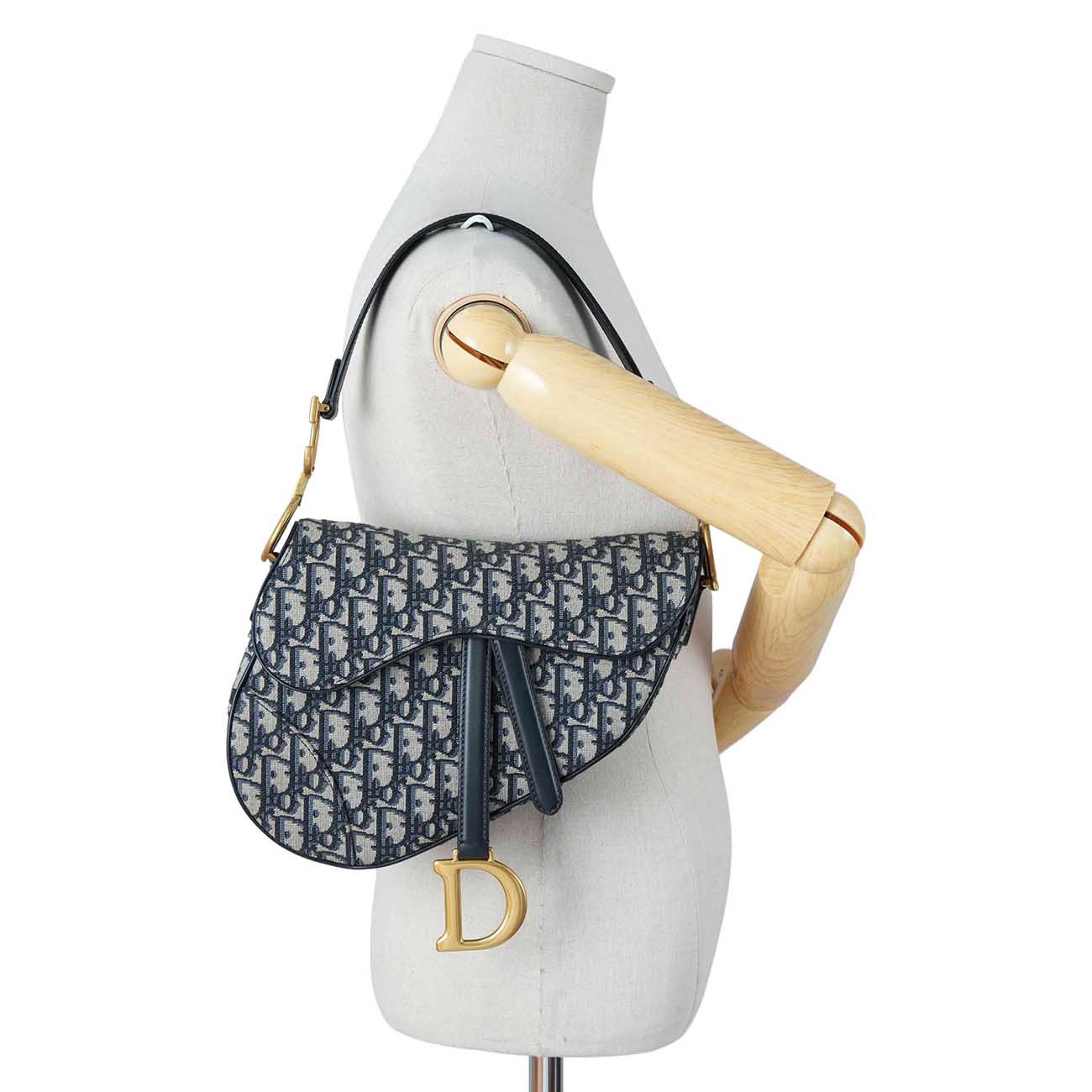 CHRISTIAN DIOR(USED)크리스찬디올 오블리크 새들백 미듐